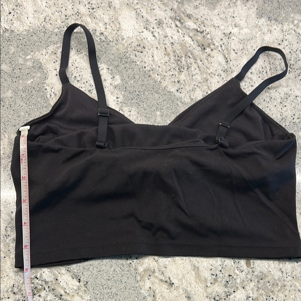 Offline by aarie Black Rouched Front Sports Bra - Picture 3 of 4